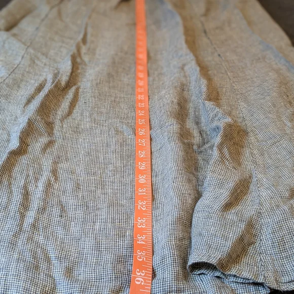 Flax Linen Long Skirt Gray - Picture 5 of 5